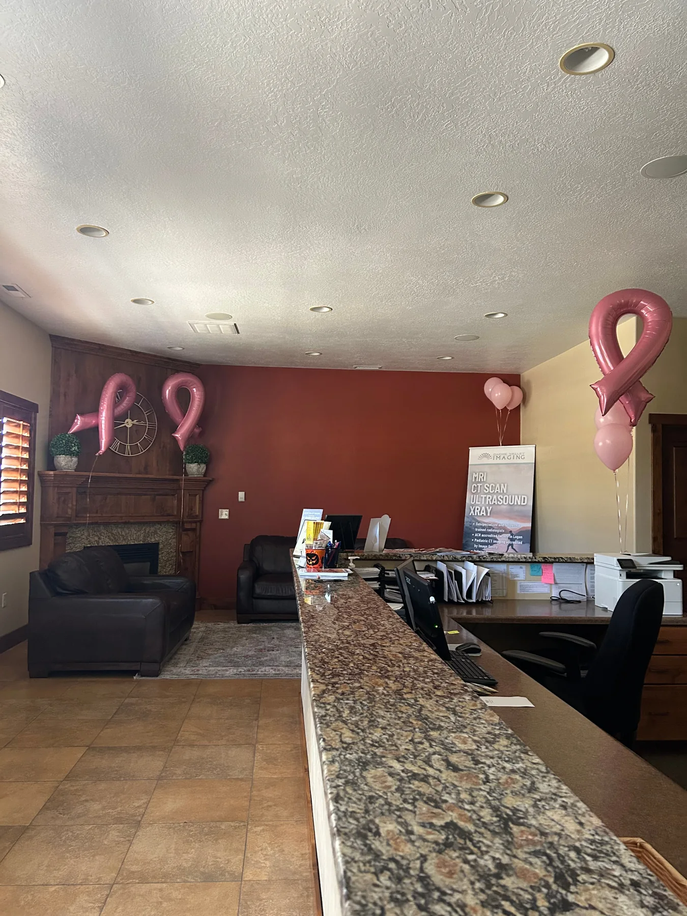 Reception area at the Mistflower Massage location